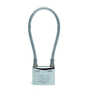 Cadenas CÂBLE INOX 50 avec anse longue-Lire la description