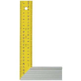 Equerre droite & d'onglet haute qualité, Longueur: 25 cm-Lire la description