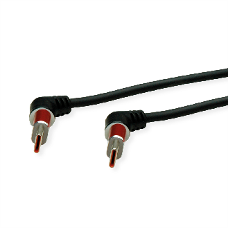 ROLINE USB 2.0 Kabel, Typ C - C, ST/ST, 360° Rotation, 60W, Spiralkabel, schwarz / rot, 1,5 m-Beschreibung lesen