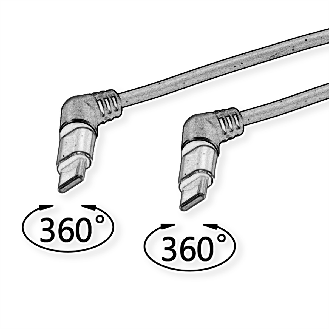 ROLINE USB 2.0 Kabel, Typ C - C, ST/ST, 360° Rotation, 60W, Spiralkabel, schwarz / rot, 1,5 m-Beschreibung lesen