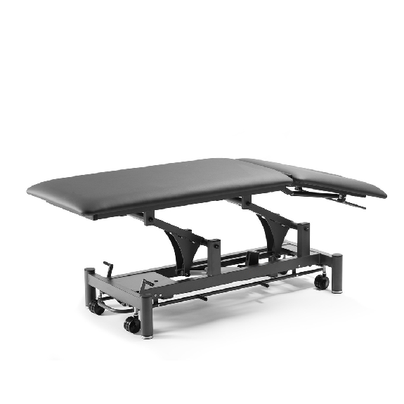 Table électrique 2 plans Pluton dossier proclive/déclive (Dark Grey, Châssis Blanc) Table électrique 2 plans Pluton dossier proclive/déclive (Dark Grey, Châssis Blanc)-Lire la description