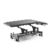 Table électrique 2 plans Pluton dossier proclive/déclive (Dark Grey, Châssis Blanc)