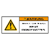 Produktsicherheitsschild Warnung Wartung und Reparatur, RoHS konform, Folie, 100x35mm, ISO 3864-2