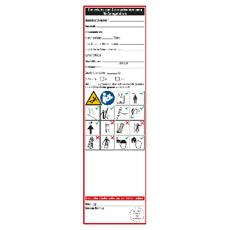 Leiter-Gebrauchsanweisung Anlegeleiter, Folie, selbstklebend, 225x65mm, 2/Bogen-Beschreibung lesen