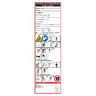 Leiter-Gebrauchsanweisung Teleskopleiter,Folie,selbstklebend,225x65mm,2/Bogen-Beschreibung lesen