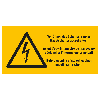 Warn-Kombischild Vor Öffnen des Scha..., RoHS konform, 3-spr., Folie, 52x26mm, 10/BOG, ASR A1.3, DIN EN ISO 7010 W012