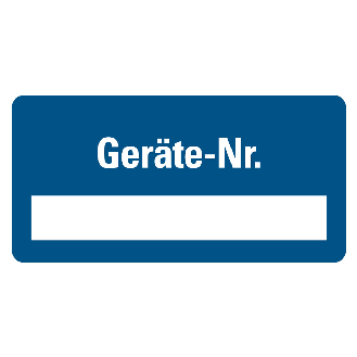 Inventaretiketten Geräte Nr.,einzeilig,blau,Dokumentenfolie,20x40mm,500/Rolle-Beschreibung lesen