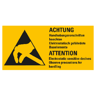 Warnschild Handhabungsvorschriften..., Folie, selbstklebend, 26x52mm, 500/Rolle-Beschreibung lesen
