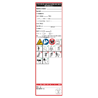Leiter-Gebrauchsanweisung Stehleiter, Folie, selbstklebend, 225x65mm, 2/Bogen-Beschreibung lesen