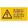 Warn-Kombischild Teile stehen unter Spannung, RoHS konform, Folie, 74x37mm, ASR A1.3, DIN EN ISO 7010 W012