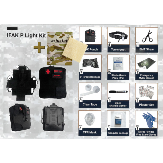 IFAK P Light Kit de Premiers Secours Individuel - Couleur Noire, Système Molle-Lire la description