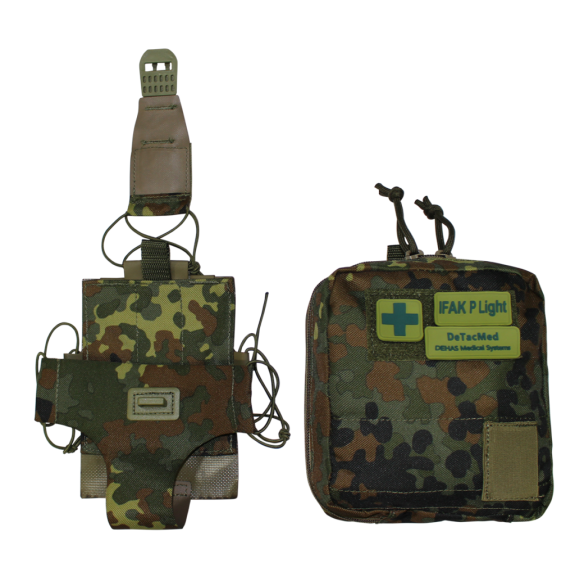 IFAK P Light Kit de Premiers Secours Individuel - Camouflage 5 Couleurs, Système Molle-Lire la description