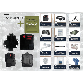 IFAK P Light Kit de Premiers Secours Individuel - Couleur Noire, Système Molle-Lire la description