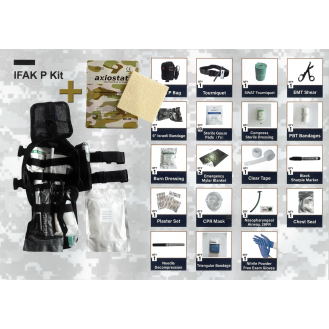 IFAK P Kit de Premiers Secours Individuel - Camouflage 5 Couleurs, Système Molle-Lire la description
