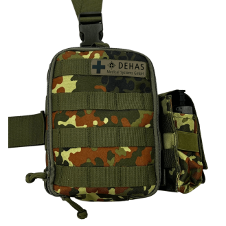 Kit de Premiers Secours Individuel IFAK Standard - Camouflage 5 Couleurs, Système Molle-Lire la description