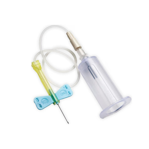 Palomilla de seguridad premontada con aguja 23G 3/4, 18 cm, 25 Unds-Leer más