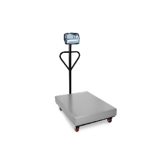 Báscula industrial de columna con asas y ruedas-Leer más