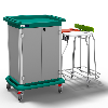 Carrello biancheria con ante con serratura