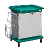 Carrello biancheria con ante con serratura
