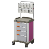 Carrello terapia con 4 cassetti e accessori