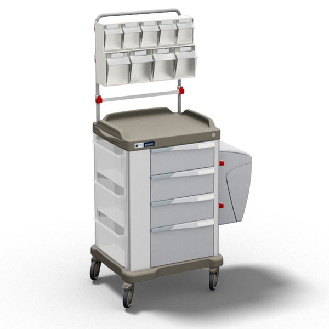 Carrello Terapia Presto Medium 4 Cassetti e Sopralzo Accessoriato-Leggi tutto