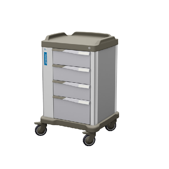 Carrello terapia con 4 cassetti e accessori-Leggi tutto