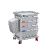Carrello terapia 4 cassetti con ruote singole