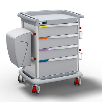 Carrello Terapia Preciso 4 Cassetti Ruote Gemellari-Leggi tutto