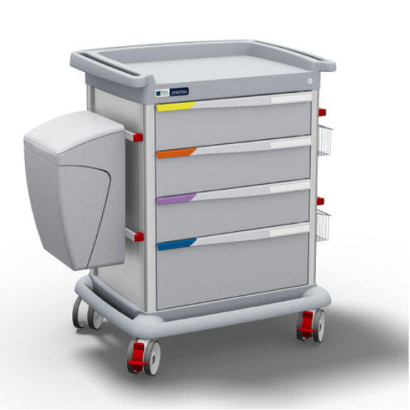 Carrello Terapia Preciso 4 Cassetti Ruote Gemellari-Leggi tutto