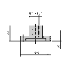 Accouplement pour tige de vérin M10x1,25, flottant, en inox 304L
