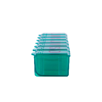 Pastillero semanal
1 toma diaria. *Incluye sistema braile
Color: Verde
Dimensión pastillero:
42 x 150 x 25 mm
Dimensión compartimento:
20 x 35 x 21 mm-Leer más