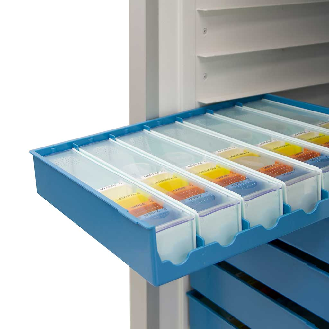 Bandeja de Medicación Semanal.Dimensión bandeja:  356 x 231 x 56 mm Dimensión de dispensador individual:
43 x 220 x 46 mm.-Leer más