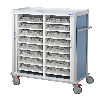 Bandeja de distribución diaria de medicamentos con 19 dispensadores. Dimensión bandeja: 440 x 340 mm Dimensión de dispensador individual:
222 x 68 x 15 mm Dimensión compartimento: 43 x 25 x 15 mm