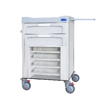 Bandeja de distribución diaria de medicamentos con 19 dispensadores. Dimensión bandeja: 440 x 340 mm Dimensión de dispensador individual:
222 x 68 x 15 mm Dimensión compartimento: 43 x 25 x 15 mm-Leer más