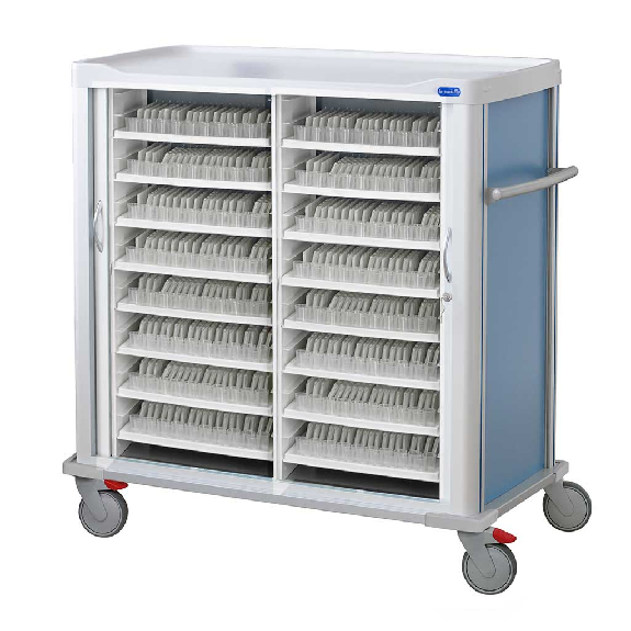 Bandeja de distribución diaria de medicamentos con 19 dispensadores. Dimensión bandeja: 440 x 340 mm Dimensión de dispensador individual:
222 x 68 x 15 mm Dimensión compartimento: 43 x 25 x 15 mm-Leer más