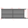 Portail Aluminium Coulissant RAL7016 L4mxH1,60m TOKYO