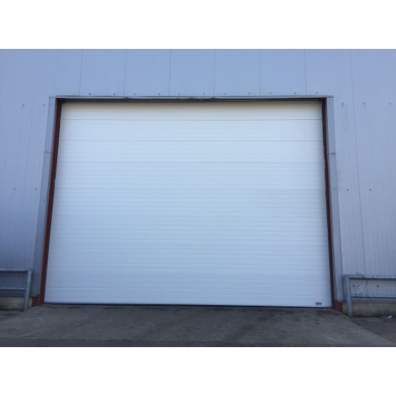 Porte Sectionnelle Industrielle L3.5M x H3.5M Blanche ral 9010-Lire la description