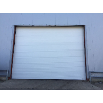 Porte Sectionnelle Industrielle L3.5M x H3.5M Blanche ral 9010-Lire la description