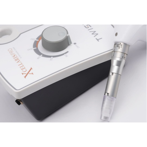 Dispositif de microneedling XCellarisPro Twist, profondeur d'aiguille de 2,5 mm, 150 Hz-Lire la description