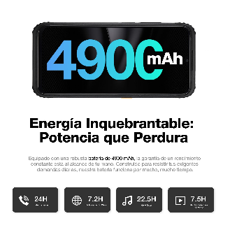 Smartphone robusto IP 68 con pantalla de 6.5"-Leer más