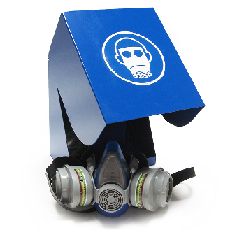 Boîte de rangement BOX acier pour casque anti-bruit, masque respiratoire, taille L-Lire la description