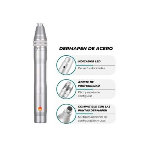 DERMAPEN DE ACERO INALAMBRICO DOS BATERIAS-Leer más