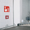 Brandschutzschild Brandmelder, ASR/ISO, Kunststoff, 150x150mm