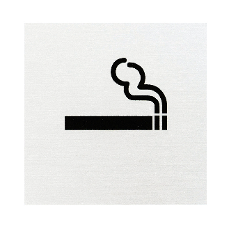 Hinweisschild Rauchen erlaubt, Aluminium, 70x70mm-Beschreibung lesen