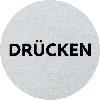 Türschild Drücken, Vollaluminium, silber eloxiert, selbstklebend, Ø 60mm