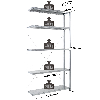 Rayonnage - kit suivant galva H. 2000 mm L. 1250 mm P. 600 mm 5 niv.