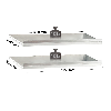 Rayonnage - Lot de 2 tablettes inclinées perf. galva L. 1250 x P. 600 mm