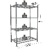 Rayonnage - Kit départ tubulaire peint 2000x1010x600mm 4 niv.