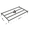 Rayonnage - Tablette tubulaire peinte RAL7024 L. 1010 x P. 800 mm