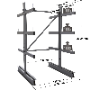 Cantilever léger double face - Kit départ H. 2000 x L. 1500 x P. 800 mm 3 niv.